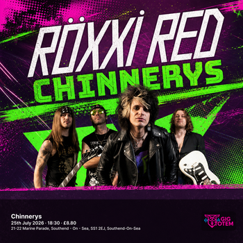 Roxxi Red at Chinnerys on 25 July 2026 gig poster