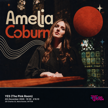 Amelia Coburn at YES (The Pink Room) on 4 December 2026 gig poster