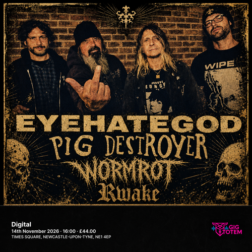 Eyehategod / Pig Destroyer / Wormrot / Rwake at Digital on 14 November 2026 gig poster