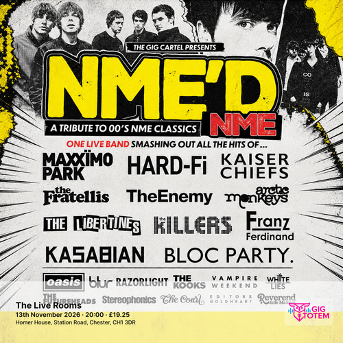 NME'D - A Tribute To 00's NME Classics at The Live Rooms on 13 November 2026 gig poster