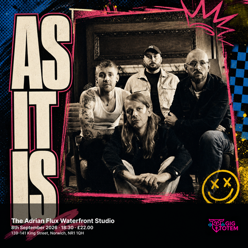 As It Is Greywind at The Adrian Flux Waterfront Studio on 8 September 2026 gig poster