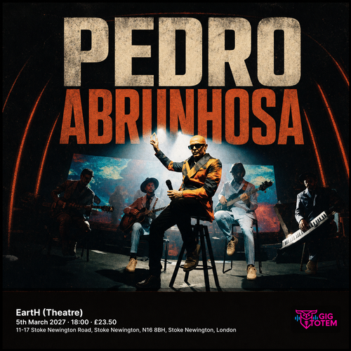 Pedro Abrunhosa at EartH (Theatre) on 5 March 2027 gig poster