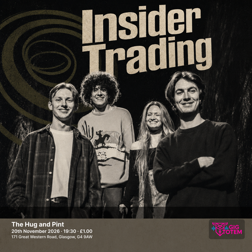 Insider Trading at The Hug and Pint on 20 November 2026 gig poster