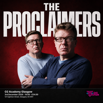 The Proclaimers at O2 Academy Glasgow on 3 December 2026 gig poster