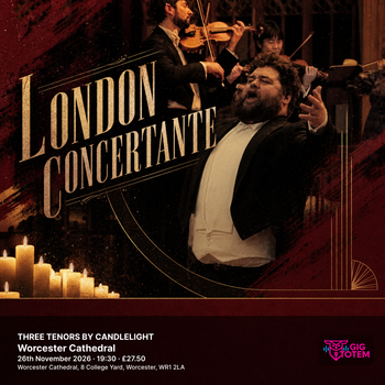 THREE TENORS BY CANDLELIGHT London Concertante at Worcester Cathedral on 26 November 2026 gig poster