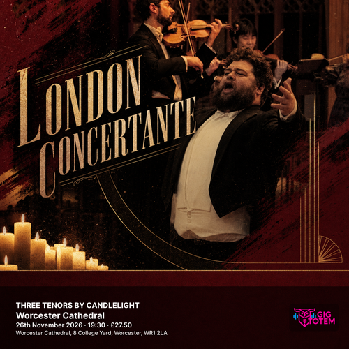 THREE TENORS BY CANDLELIGHT London Concertante at Worcester Cathedral on 26 November 2026 gig poster