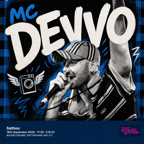MC Devvo Seething Akira at Saltbox on 18 September 2026 gig poster