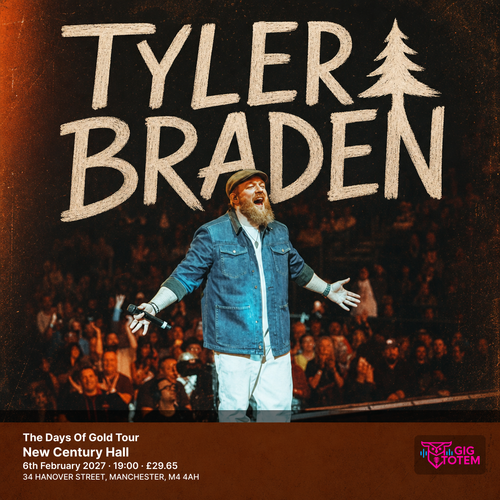 Tyler Braden - The Days Of Gold Tour Tyler Braden at New Century Hall on 6 February 2027 gig poster