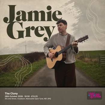 Jamie Grey at The Cluny on 28 October 2026 gig poster