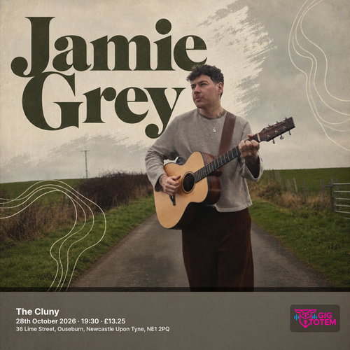 Jamie Grey at The Cluny on 28 October 2026 gig poster