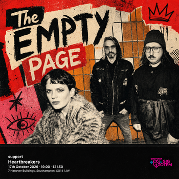 The Empty Page + support The Empty Page at Heartbreakers on 17 October 2026 gig poster