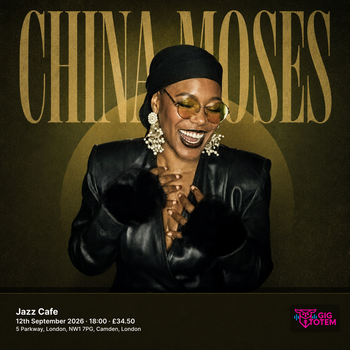 China Moses at Jazz Cafe on 12 September 2026 gig poster