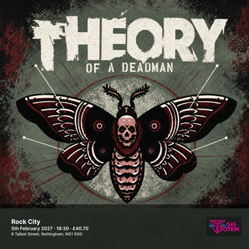 Theory Of A Deadman at Rock City on 5 February 2027 gig poster