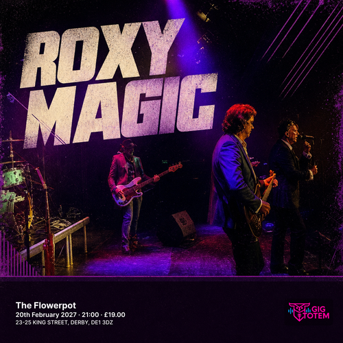 Roxy Magic at The Flowerpot on 20 February 2027 gig poster