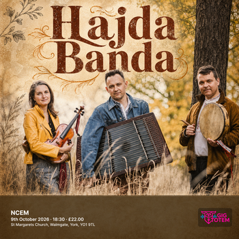 Hajda Banda at NCEM on 9 October 2026 gig poster