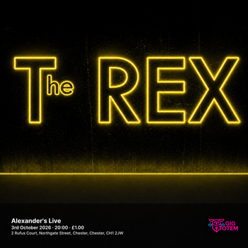 The Rex at Alexander's Live on 3 October 2026 gig poster