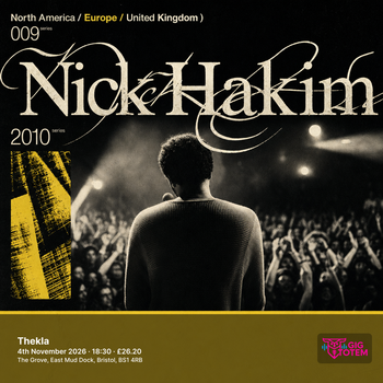 Nick Hakim at Thekla on 4 November 2026 gig poster
