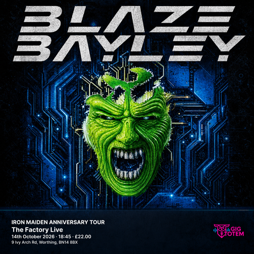 BLAZE BAYLEY: IRON MAIDEN ANNIVERSARY TOUR Blaze Bayley at The Factory Live on 14 October 2026 gig poster