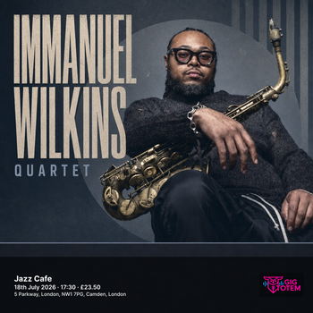 Immanuel Wilkins Quartet Micah Thomas at Jazz Cafe on 18 July 2026 gig poster