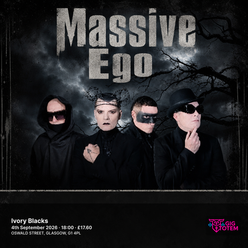 Massive Ego Dead Lights at Ivory Blacks on 4 September 2026 gig poster