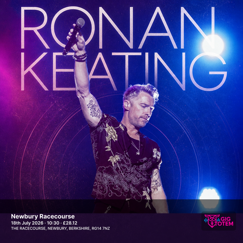 Ronan Keating at Newbury Racecourse on 18 July 2026 gig poster