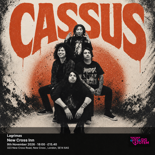 Lagrimas Lagrimas L.G. Untalan, Cassus at New Cross Inn on 9 November 2026 gig poster