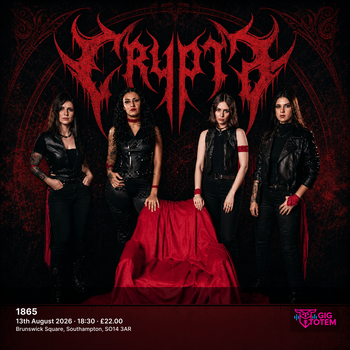 Crypta at 1865 on 13 August 2026 gig poster