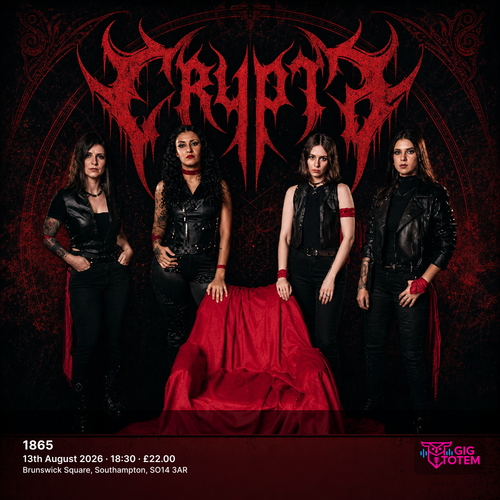 Crypta at 1865 on 13 August 2026 gig poster