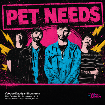 Pet Needs Keep Flying at Voodoo Daddy's Showroom on 30 October 2026 gig poster