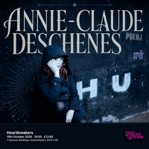 Annie-Claude Deschenes at Heartbreakers on 19 October 2026 gig poster