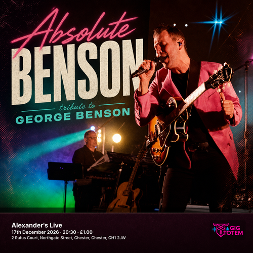 Absolute Benson tribute to George Benson at Alexander's Live on 17 December 2026 gig poster