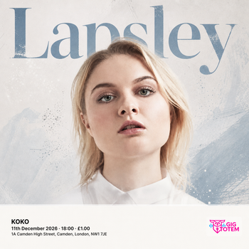 Lapsley at KOKO on 11 December 2026 gig poster