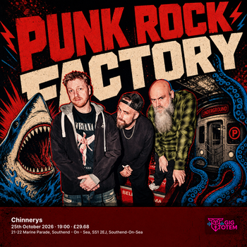 Punk Rock Factory at Chinnerys on 25 October 2026 gig poster