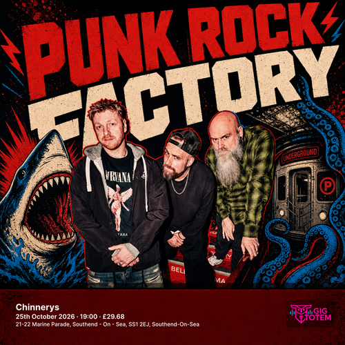 Punk Rock Factory at Chinnerys on 25 October 2026 gig poster