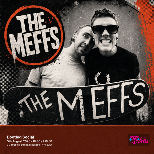 The Meffs at Bootleg Social on 5 August 2026 gig poster