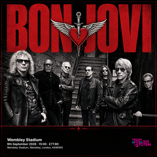 Bon Jovi at Wembley Stadium on 9 September 2026 gig poster