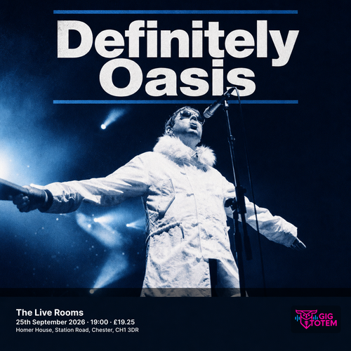 Definitely Oasis at The Live Rooms on 25 September 2026 gig poster