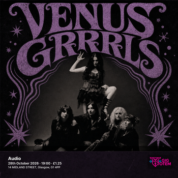 Venus Grrrls at Audio on 28 October 2026 gig poster