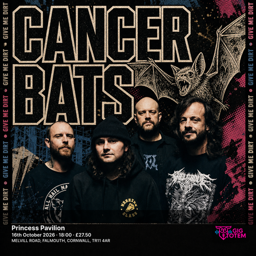 CANCER BATS Ignite at Princess Pavilion on 16 October 2026 gig poster