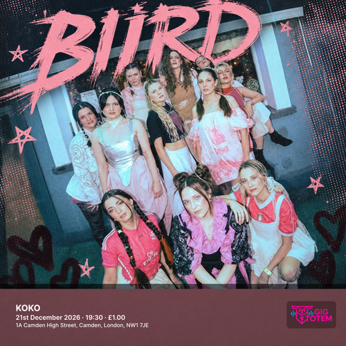 BIIRD at KOKO on 21 December 2026 gig poster