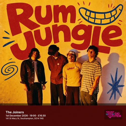 Rum Jungle at The Joiners on 1 December 2026 gig poster