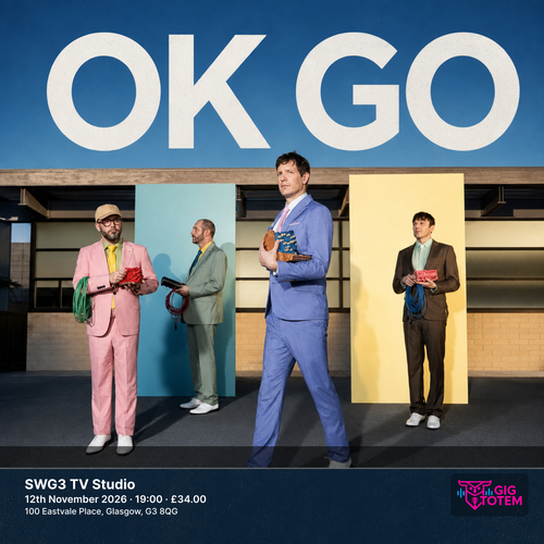 OK Go at SWG3 TV Studio on 12 November 2026 gig poster