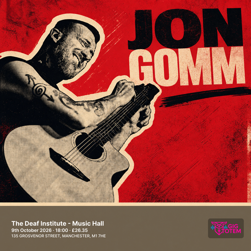 Jon Gomm at The Deaf Institute on 9 October 2026 gig poster