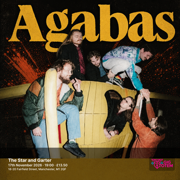 Agabas at The Star and Garter on 17 November 2026 gig poster