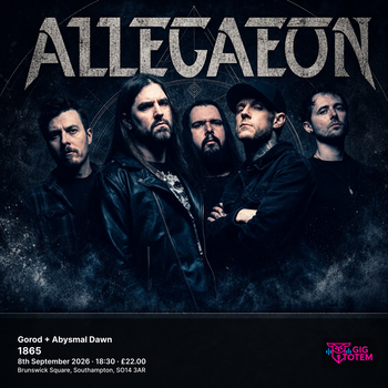 Allegaeon + Gorod + Abysmal Dawn Allegaeon, Gorod at 1865 on 8 September 2026 gig poster