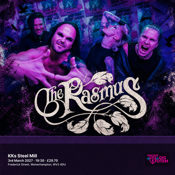 The Rasmus at KKs Steel Mill on 3 March 2027 gig poster