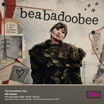 beabadoobee: The Powerlines Tour beabadoobee, Wisp at AO Arena on 17 November 2026 gig poster