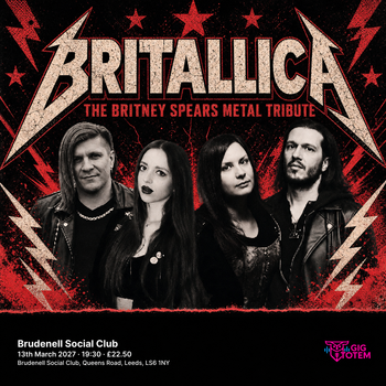 Britallica at Brudenell Social Club on 13 March 2027 gig poster