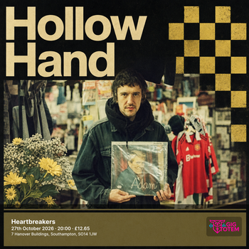 Hollow Hand at Heartbreakers on 27 October 2026 gig poster