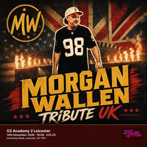 Morgan Wallen Tribute UK at O2 Academy 2 Leicester on 14 November 2026 gig poster